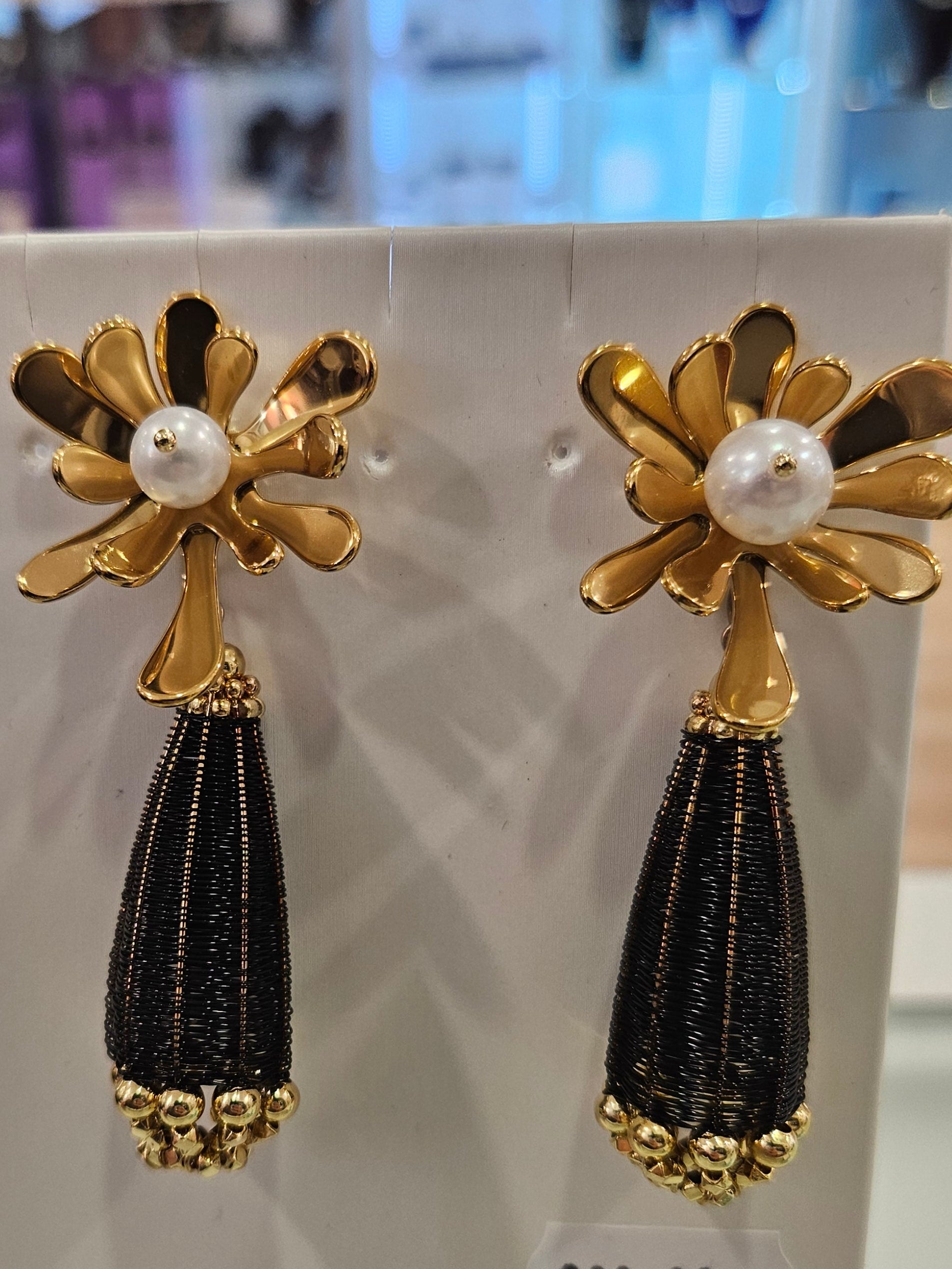 Aliza Black & Gold Earrings