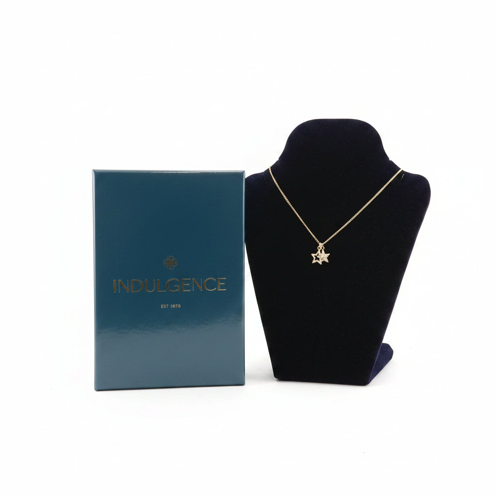 Goldplated  double star pendant