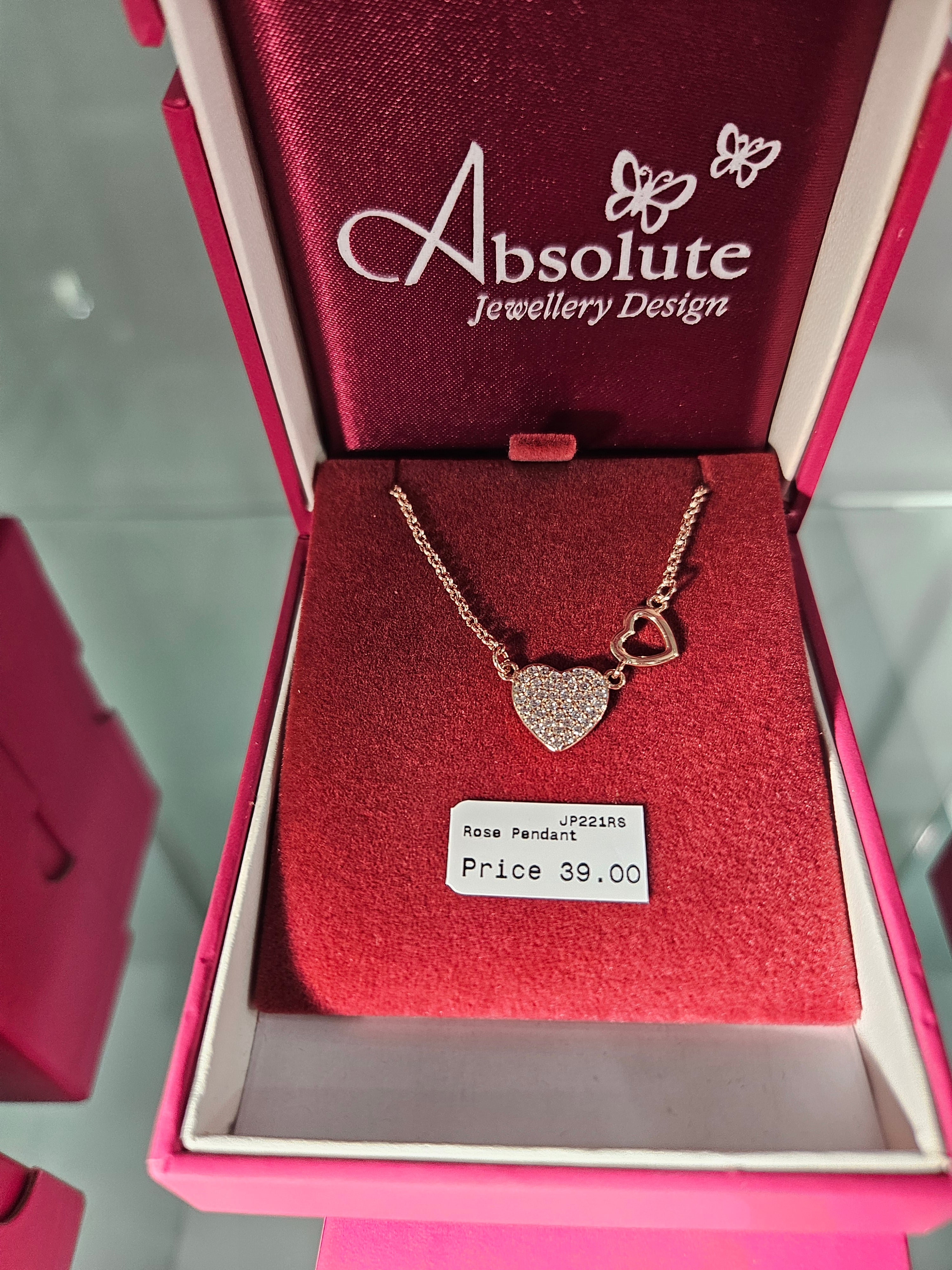 Absolute Rosegold Plated Double Heart Pendant