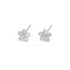 Absolute Sterling Earring Dimante Heart