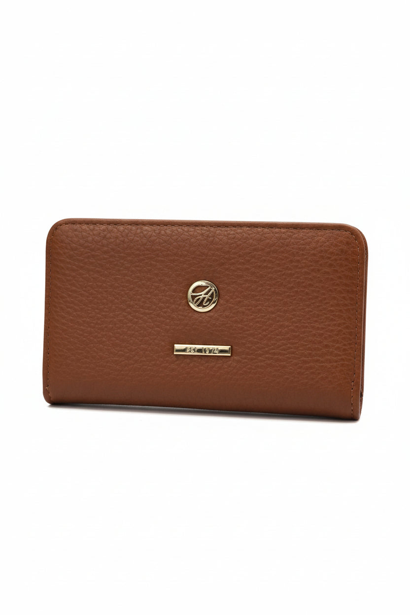 Hampton Iris Zip Around Purse Tan