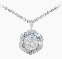 Tipperary Crystal Silver Pendant Round Stone