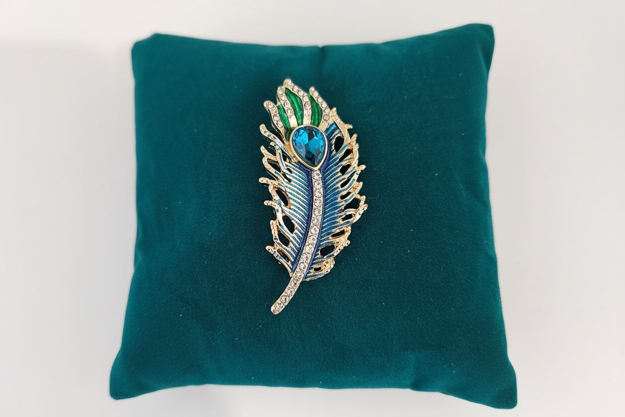 Peacock Feather Brooch