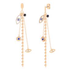 Tipperary Crystal Evil Eye Drop Earrings  Goldplated