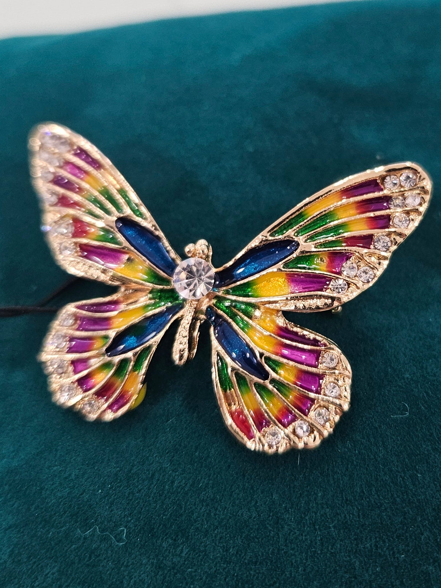 Butterfly with Multi Colours Brooch