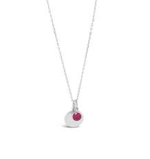 Sterling Silver Birthstone July Pendant