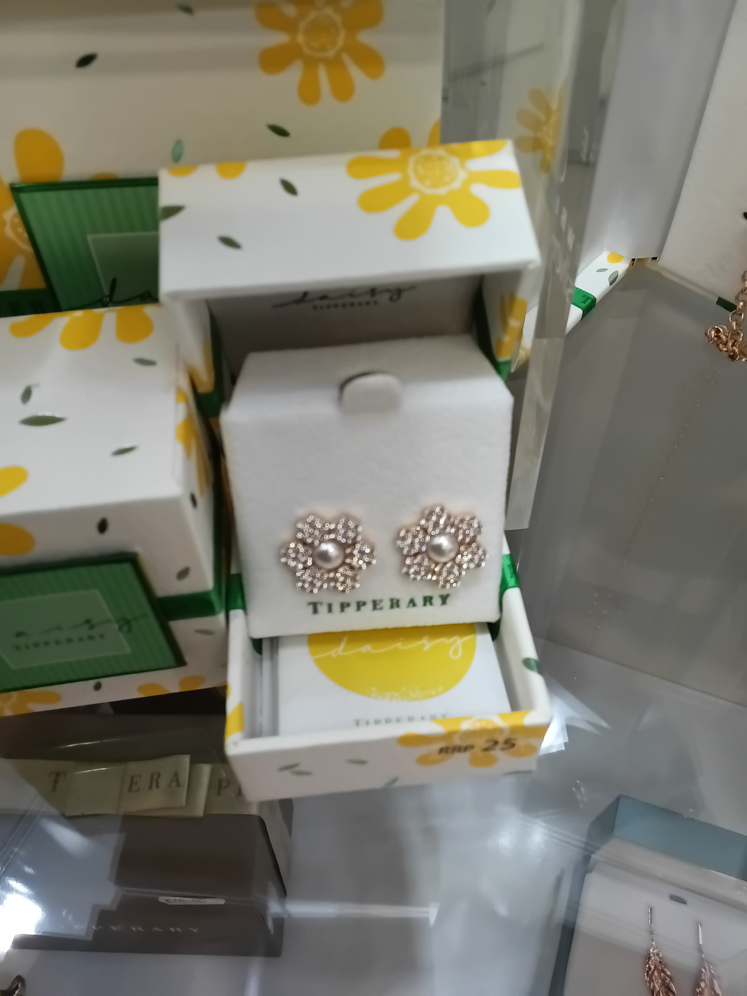 Tipperary Daisy  CZ Stud Earrings Gold