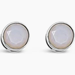 Sterling Silver October Stud Earrings