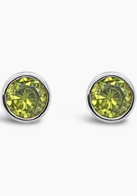 Absolute Sterling Silver Birthstone Stud Earrings