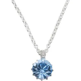 Newbridge Silverplated Light Sapphire Crystal  Necklace