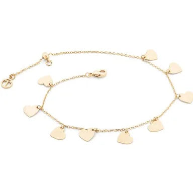 Tipperary Crystal Nine Heart Earrings Gold