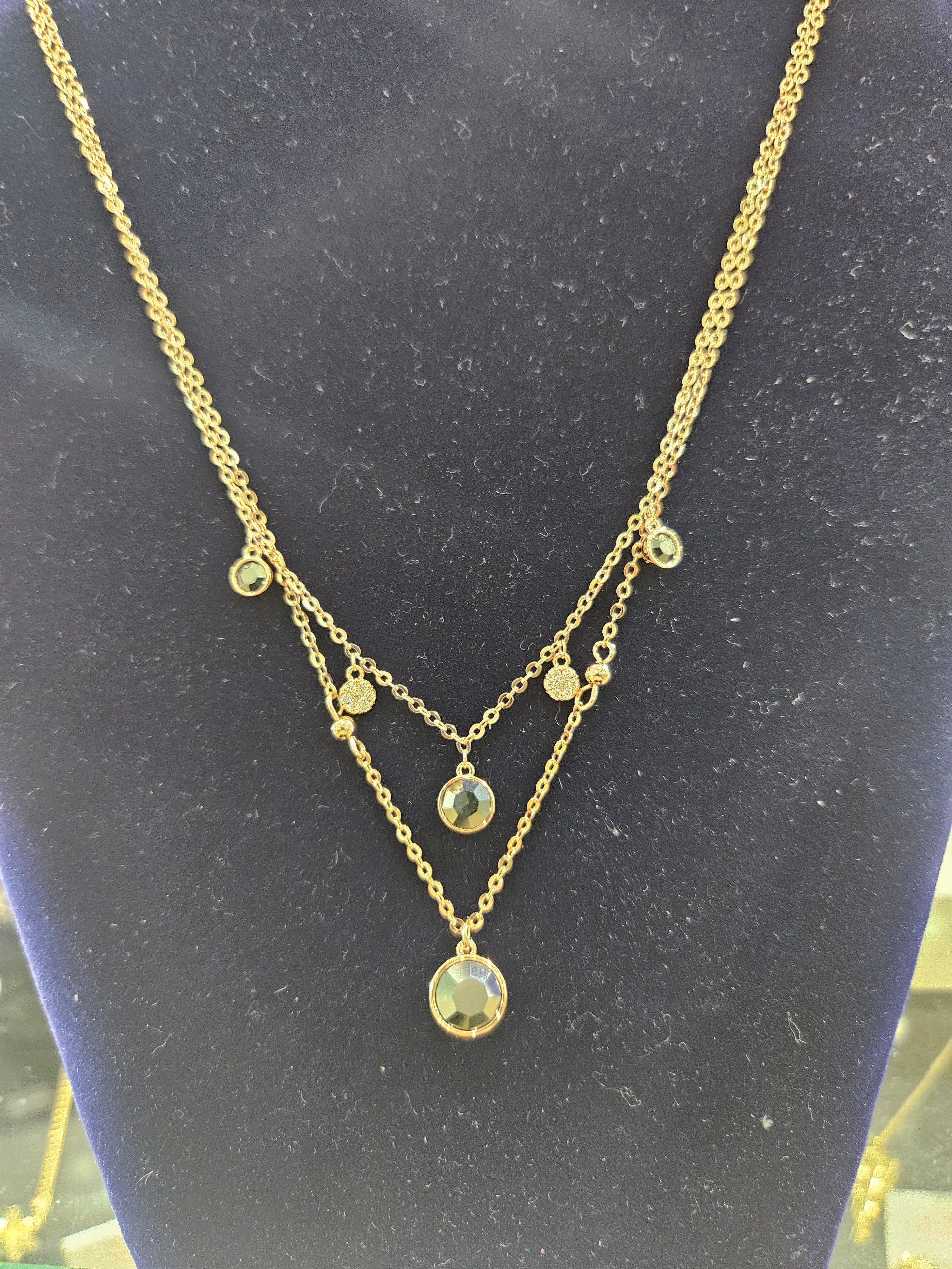 Absolute Rosegold Plated  Necklace with Hematite Stone