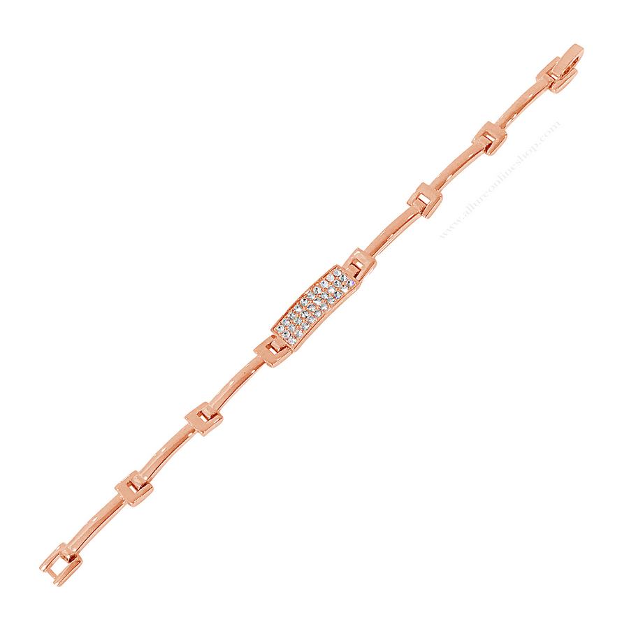 Absolute Rose Gold Braclet with Clear Stones