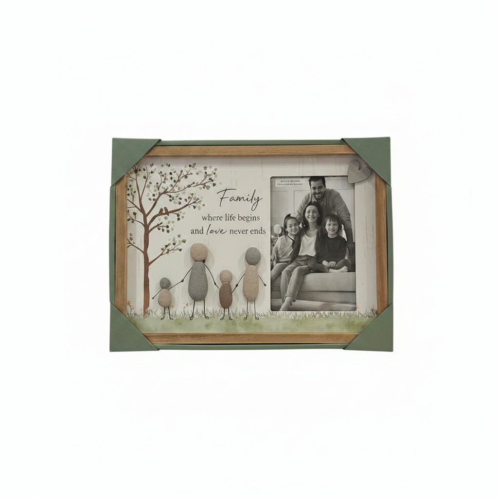 Pebble Family Love Photo Frame 4×6