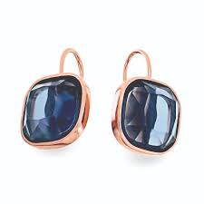 M.O'HARA BLUE CUSHION STONE RG EARRINGS