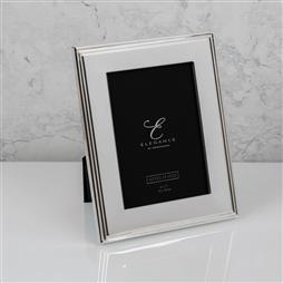 Elegance  by Impressions Silver Plated Rib Edge Frame 5×7