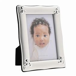 Hello Baby 2 Tone Silverplated Frame with Teddy Icon