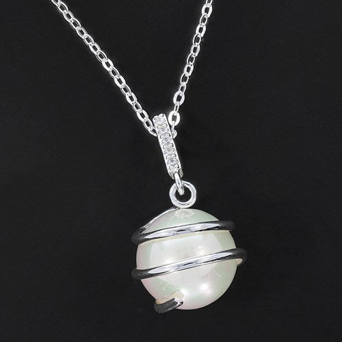 Equilibrium Entwined  Pearl Silverplated  Necklace