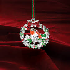 Newbridge Robin with Holly Christmas  Tree Decoration