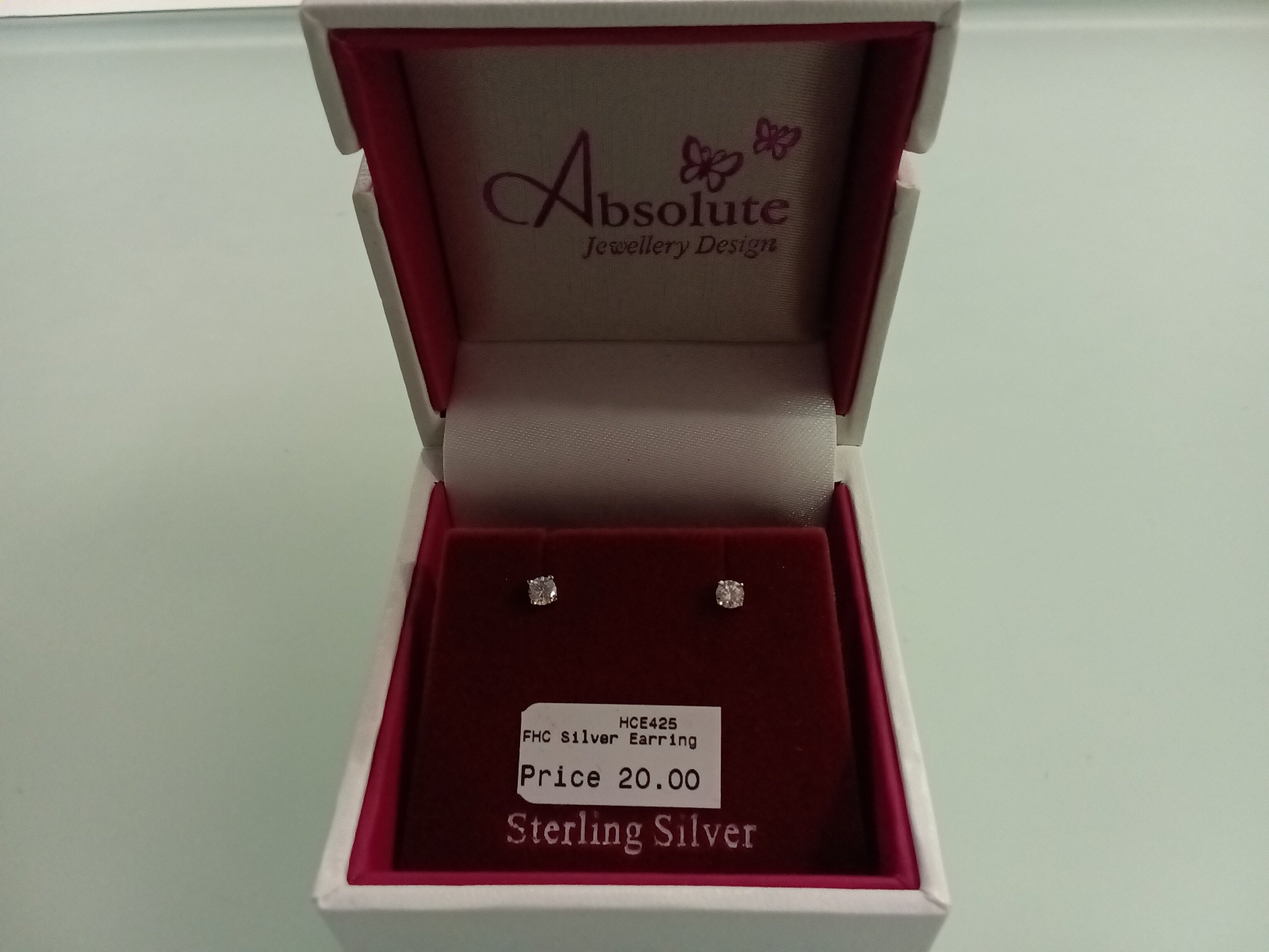 Absolute Kids Small Clear Stud Earring