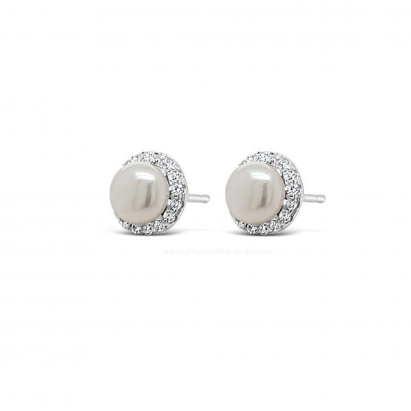 Absolute Kids Pearl and Silver Earring