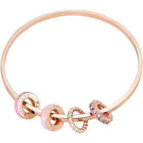 Tipperary HALO SUNSET Bangle Rose Gold and Pink