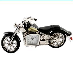 Miniature Clock Black Indian Style Motorbike