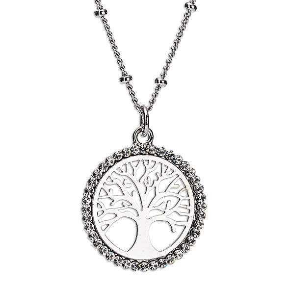 Newgrange Large Silver Plated Tree of Life Pendant