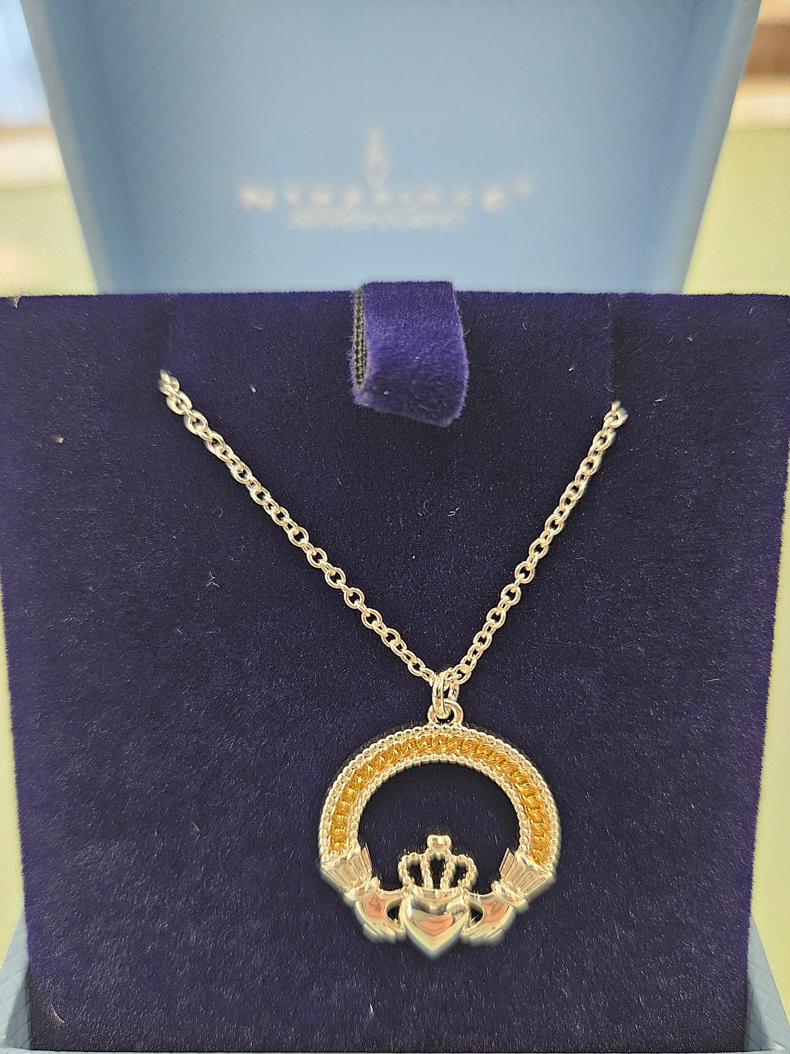 Gold & Silverplated  Claddagh Pendant
