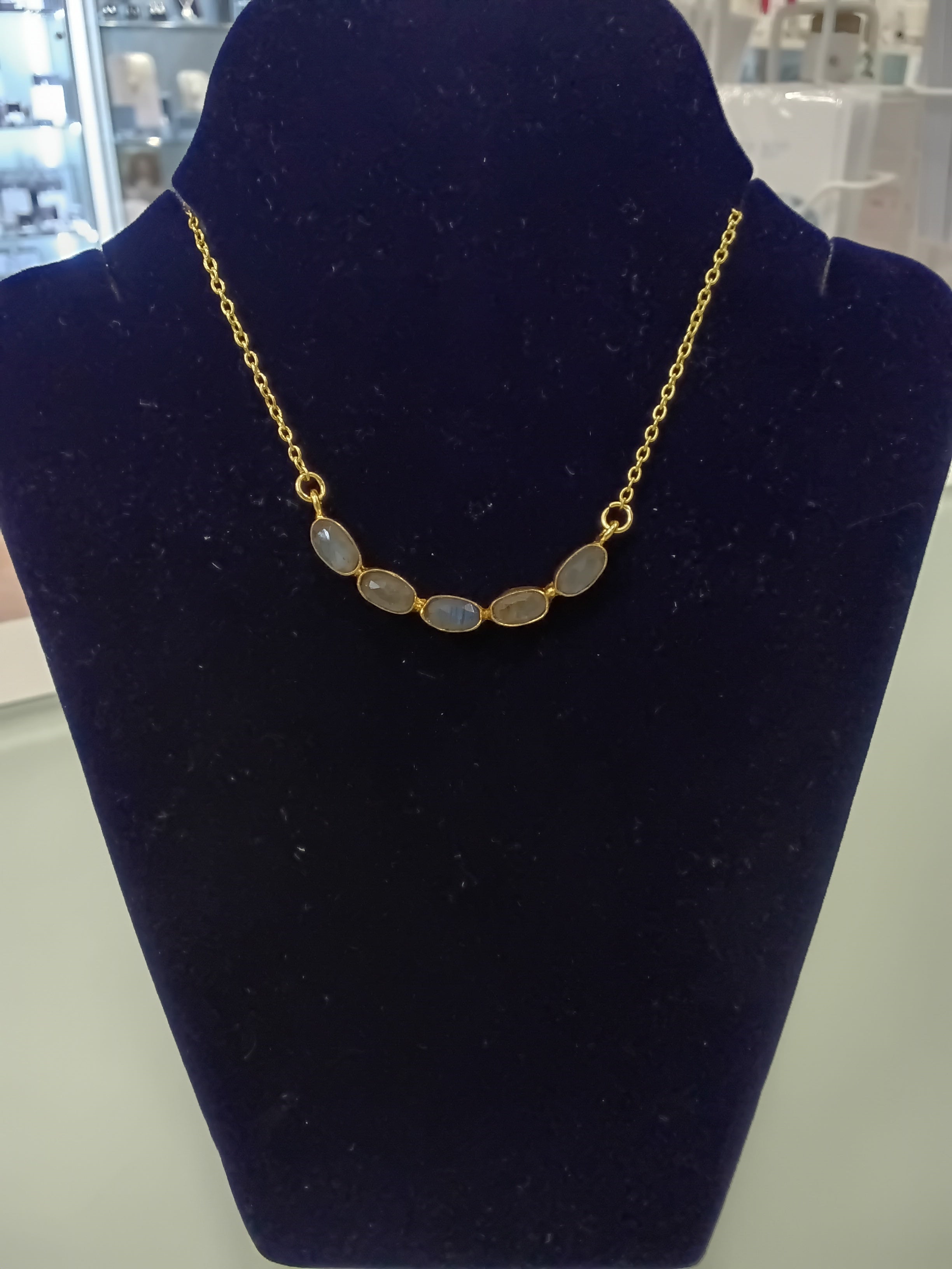 Labradorite Gold Plated Necklace