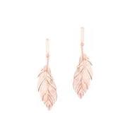 Tipperary Feather Drop Rose Gold Earrings