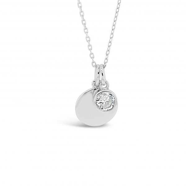 Absolute Sterling Silver April Birthstone Necklace