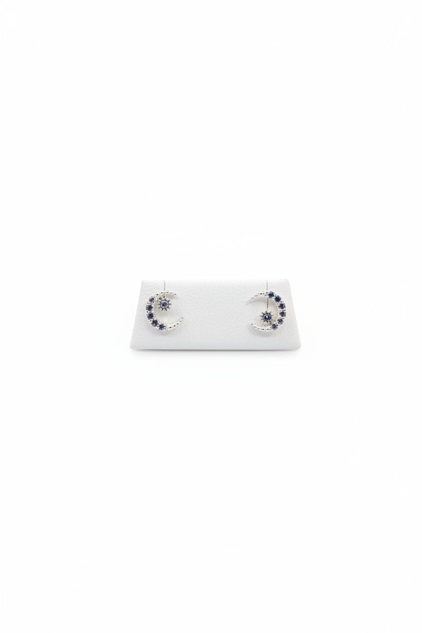 Sterling Silver Moon & Star Earrings