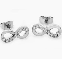 Tipperary Part Stone Set Infinity Stud Earrings