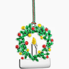 Newbridge Wreath with Candle Christmas Tree Decoration
