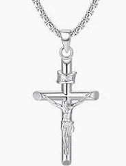 Cristallo Silver Kids Cross Necklace