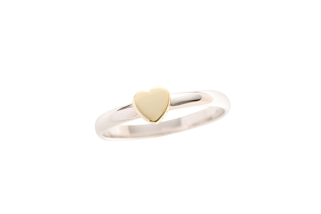 Galway Heart of the claddagh ring ,silver & gold
