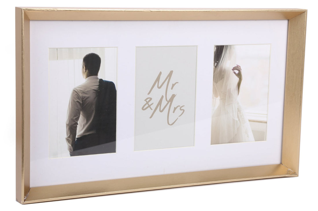 Mr & Mrs 3 Picture Wedding  Frame 4x6 x3