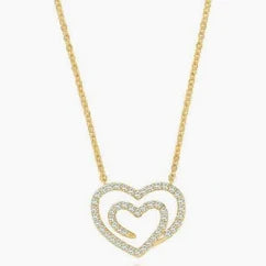 Tipperary Heart Pendant Gold Swirl