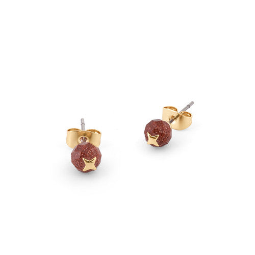Tipperary Crystal Bougie Beads Ruby Goldstone