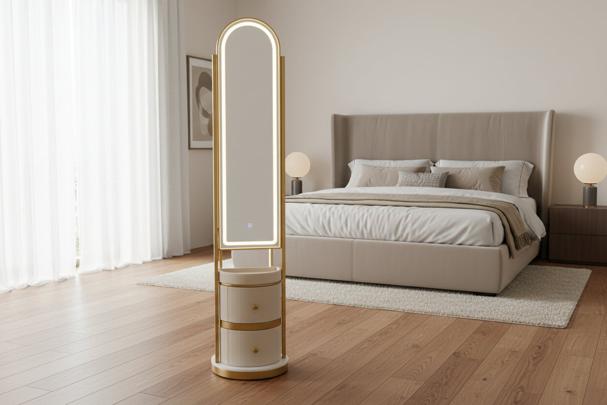 Nadia Rotating LED Dressing Mirror