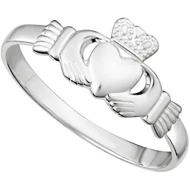 Cailín Sterling Plain Silver Claddagh Ring