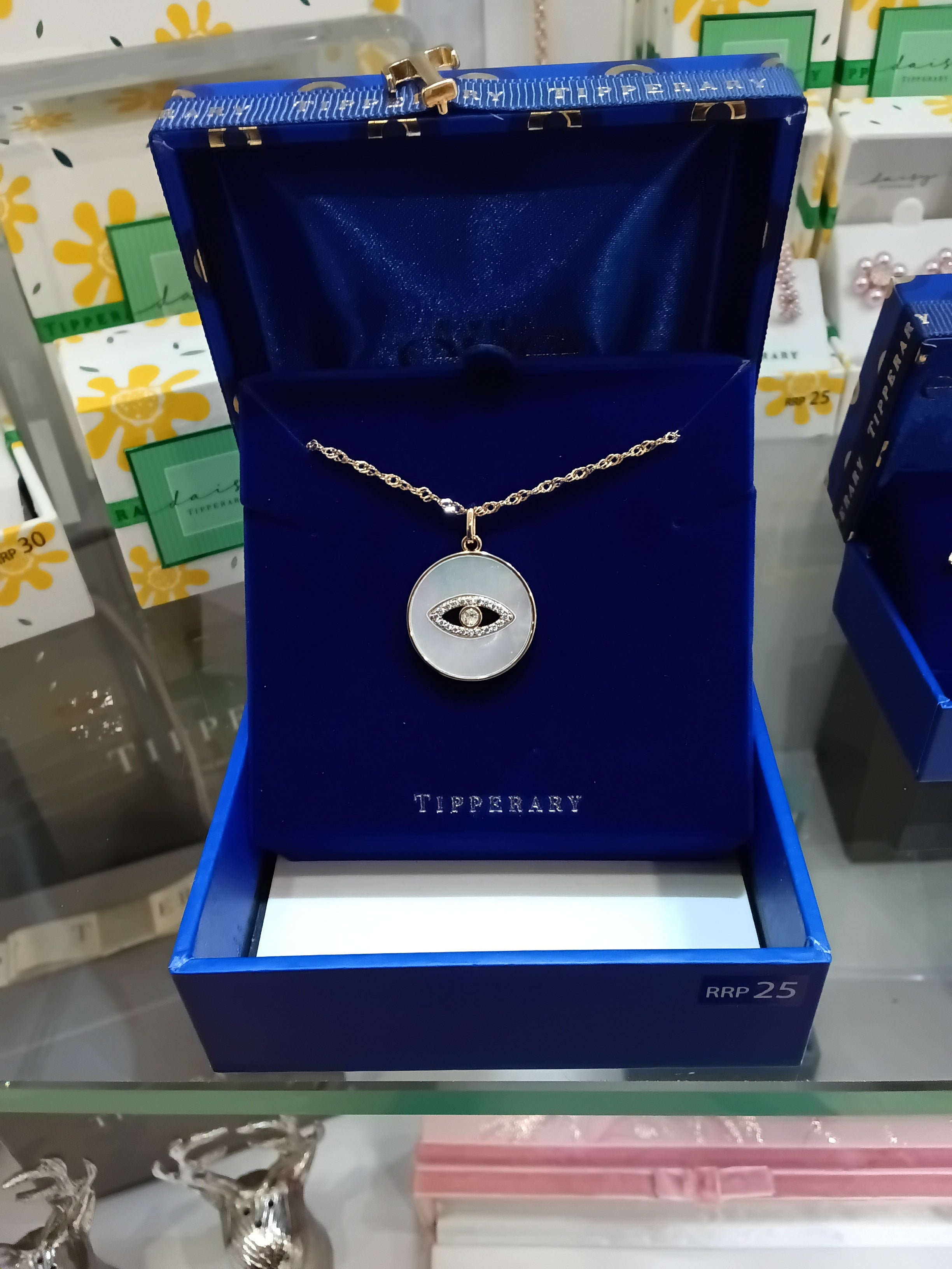 Tipperary Evil Eye Mother Of Pearl Pendant Gold