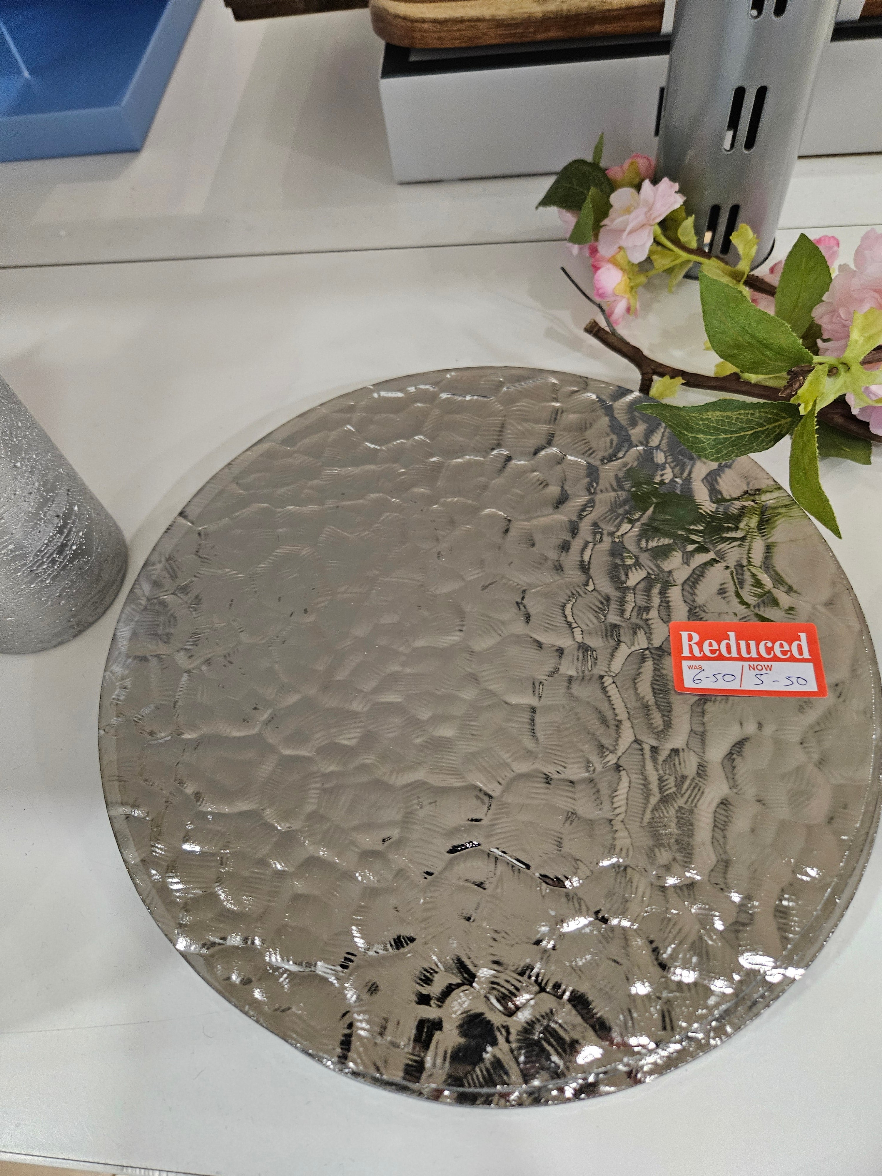 Silver Candle Plate 25cm