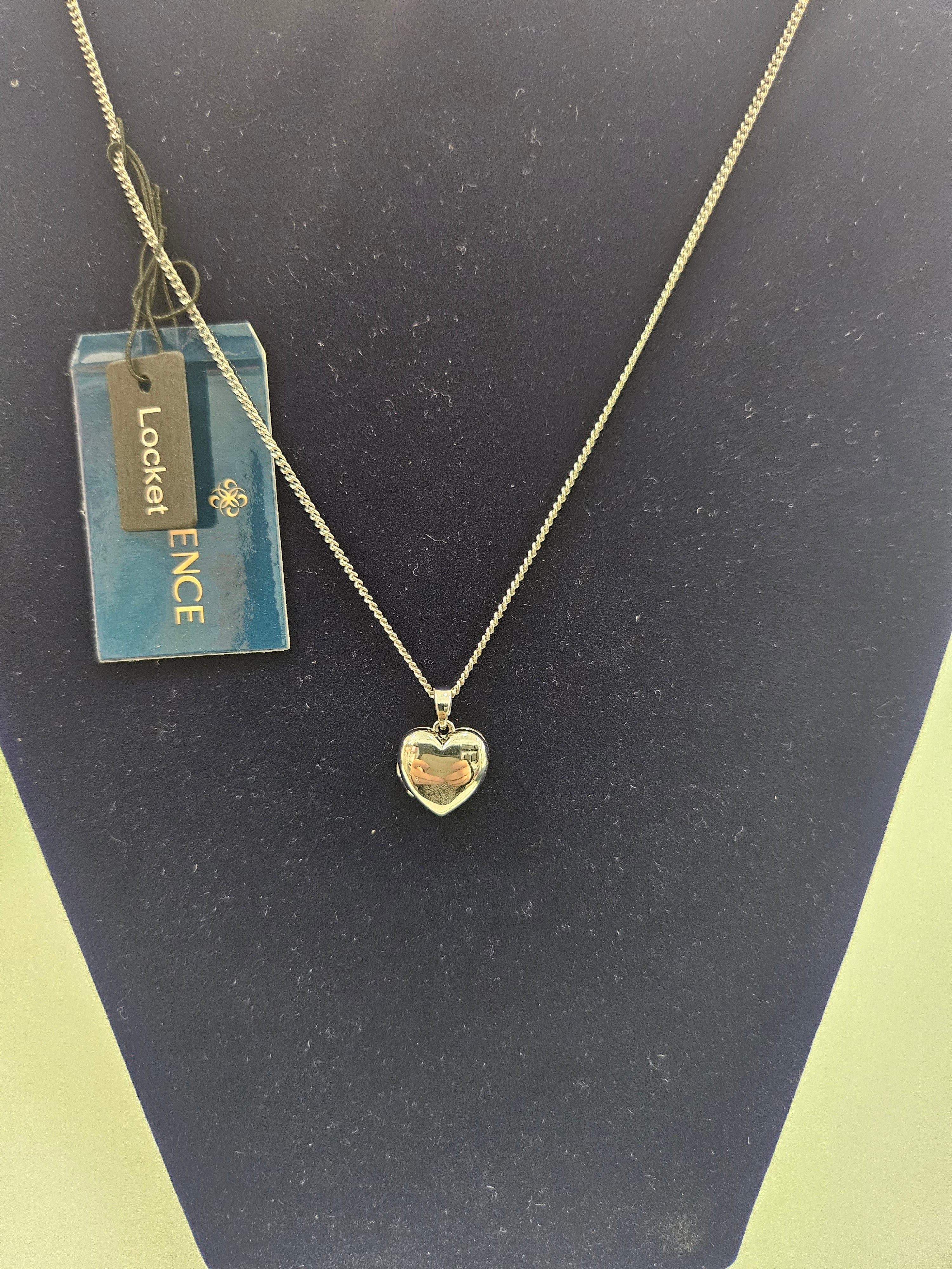 Silverplated  heart locket
