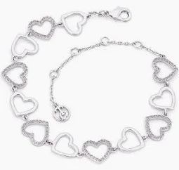 Tipperary Heart Bracelet with Open Hearts