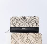 Gionni Atlantis Ziparound Purse Black, Taupe