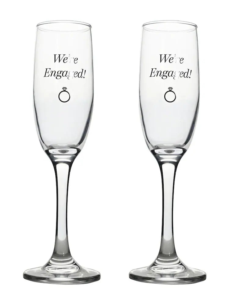 Amore Champagne  Flutes Set of 2 Engaged