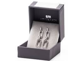 Newgrange Silver Diamond Square Earring