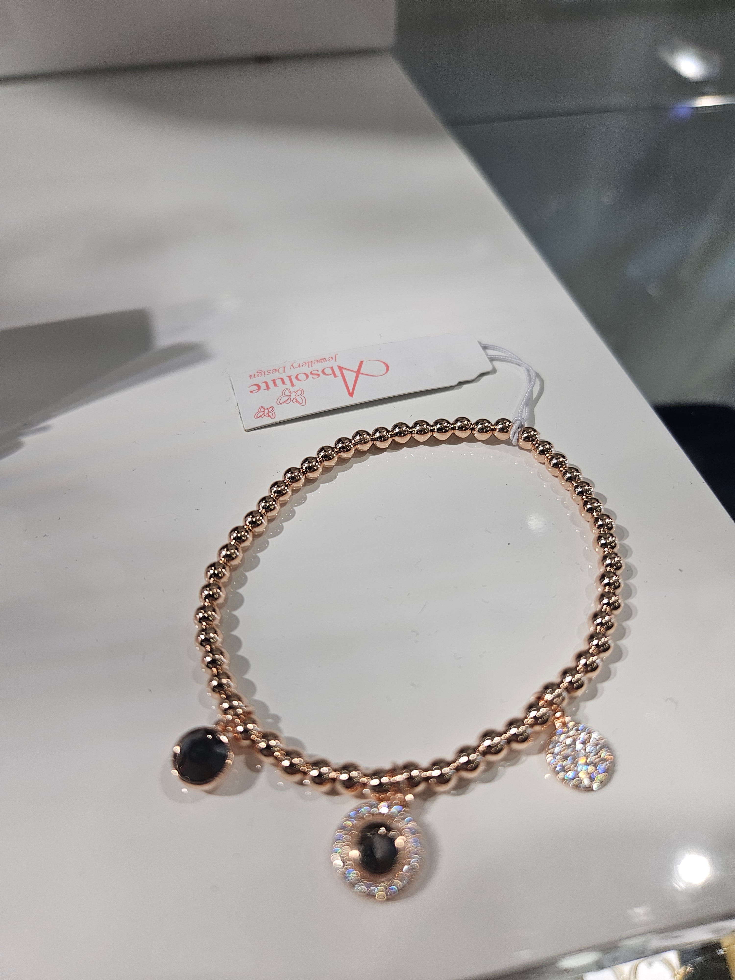Absolute Rosegold Plated  Bracelet with Hematite